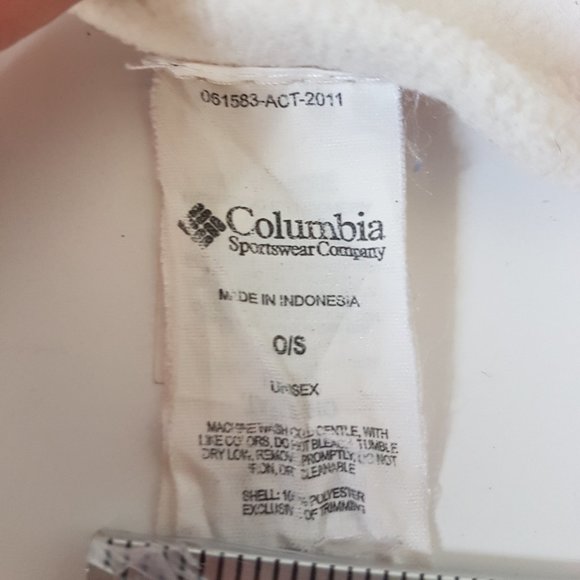 COLUMBIA Unisex One Size Scarf Cream Winter Fleece - Picture 10 of 10